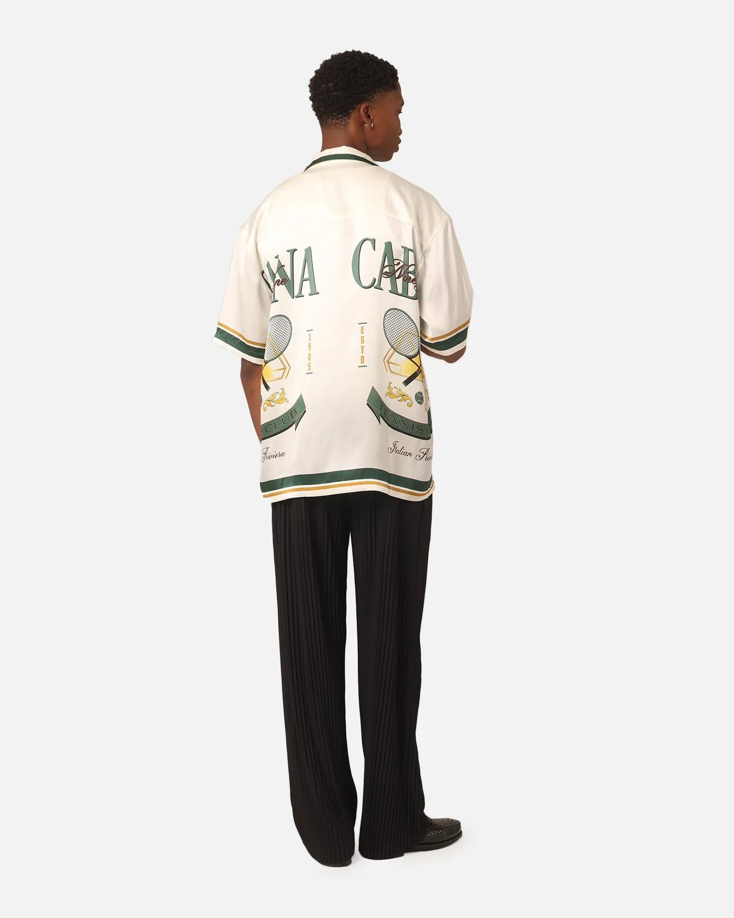 99 Cabana Tennis Club Silk Shirt Cream