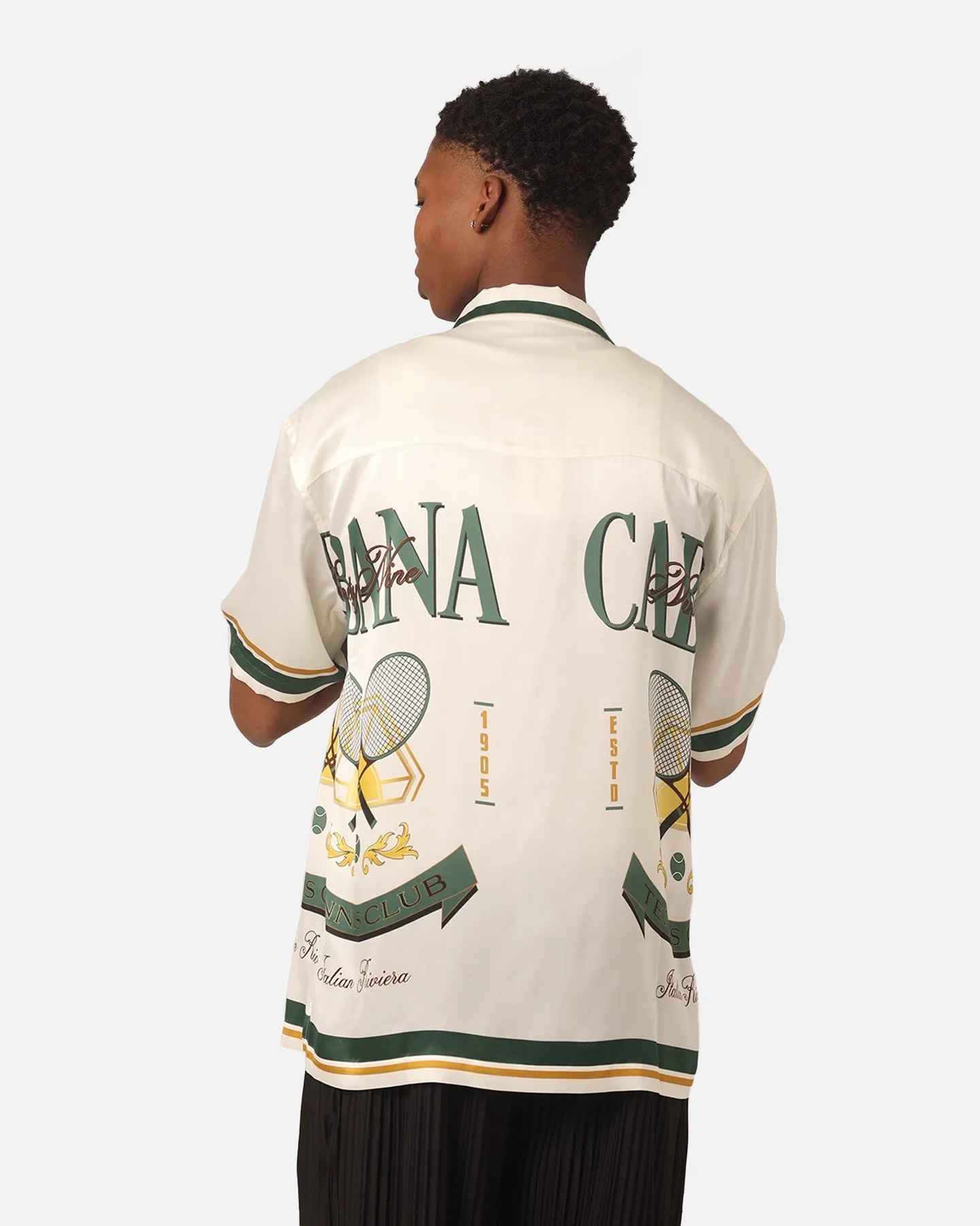 99 Cabana Tennis Club Silk Shirt Cream