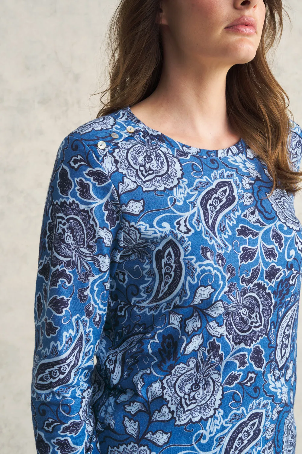 Abstract Paisley T-Shirt - Blue Paisley