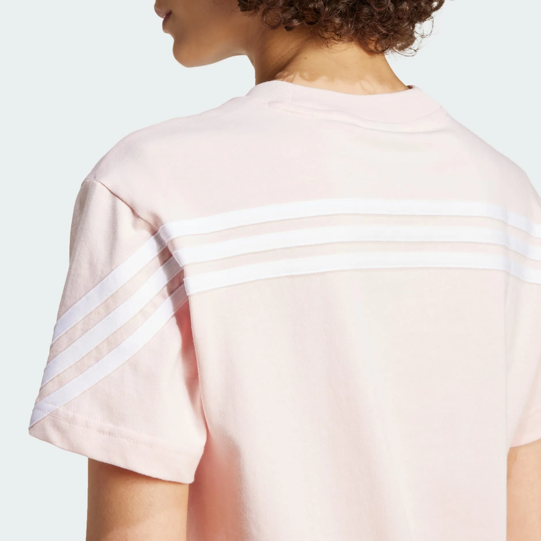 ADIDAS WOMEN'S FUTURE ICONS 3-STRIPES PINK TEE