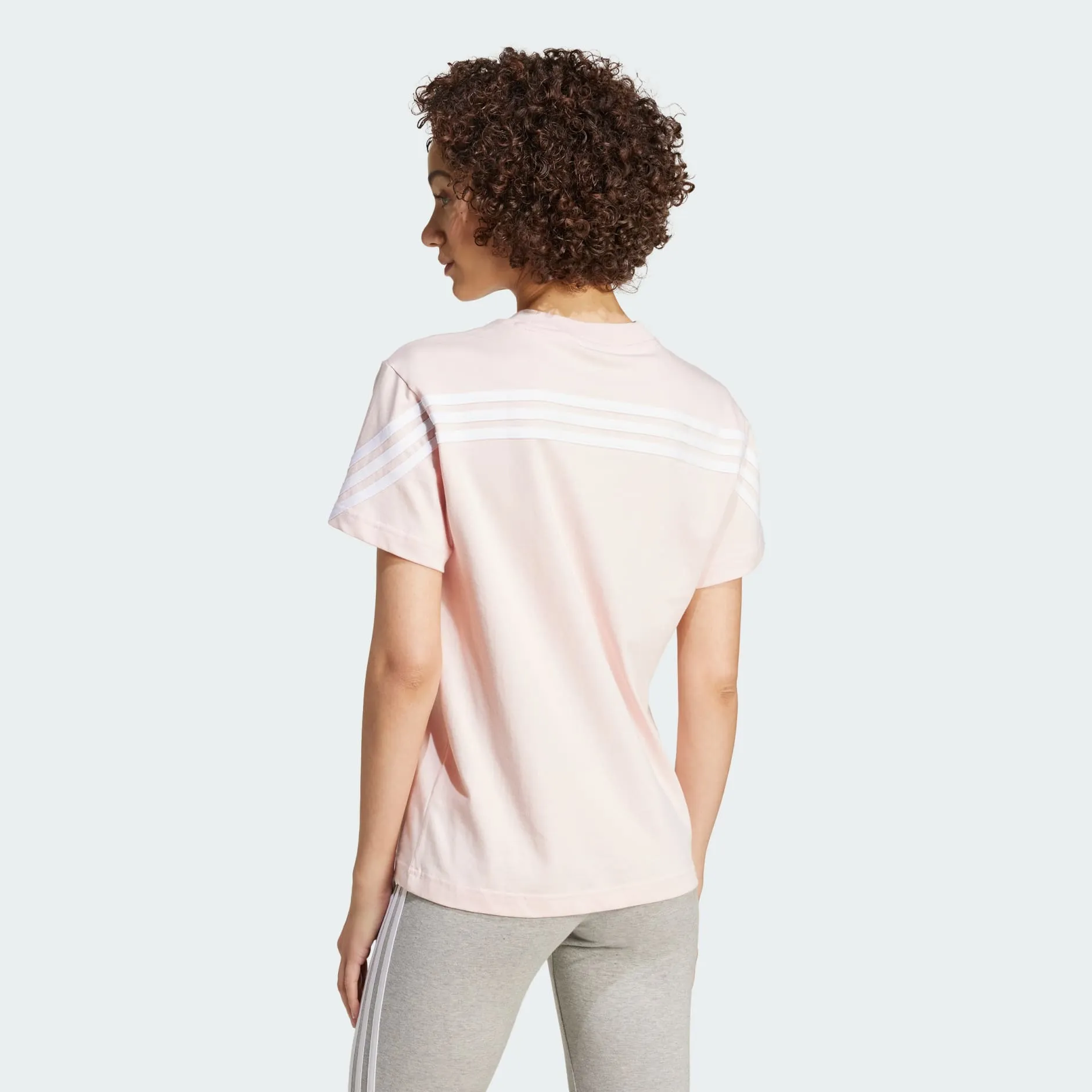 ADIDAS WOMEN'S FUTURE ICONS 3-STRIPES PINK TEE