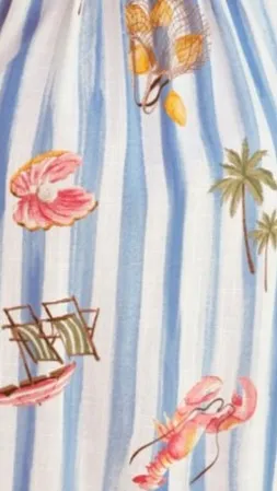 Alejandro Top - Striped Sailor Print