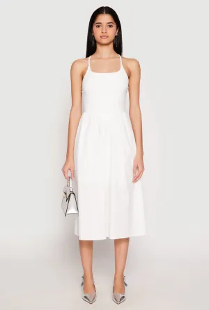 Almost Famous Sleeveless Empire Waist Midi Dress