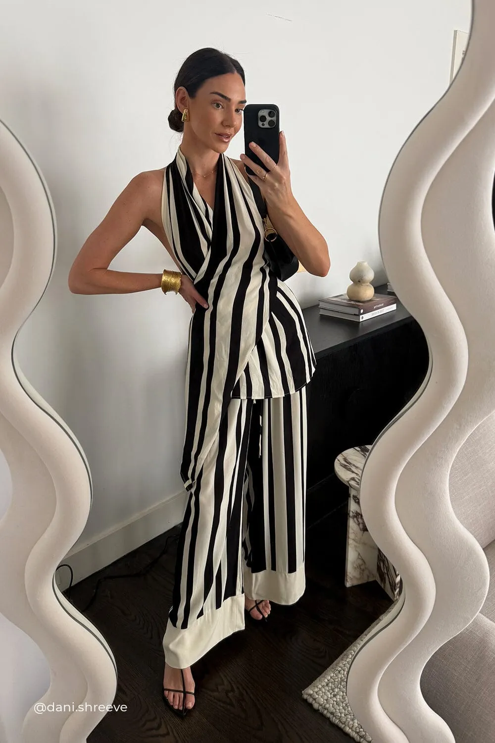 BEAU BLACK STRIPE PANT