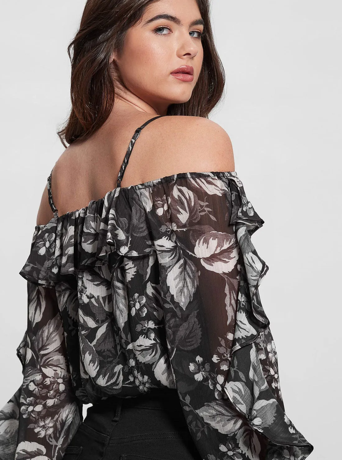 Black Floral Iggy Top