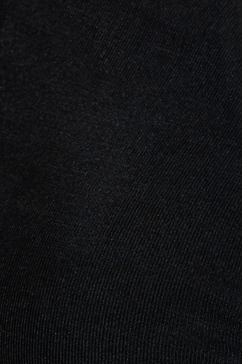 Black Wrap Top Short Sleeve