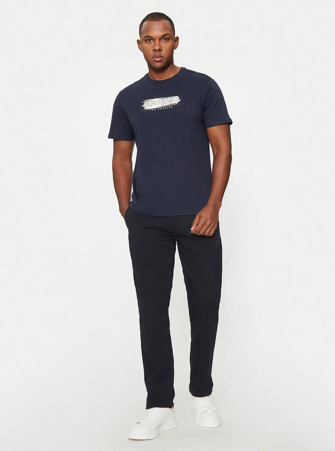 Blue Metallic Logo T-Shirt