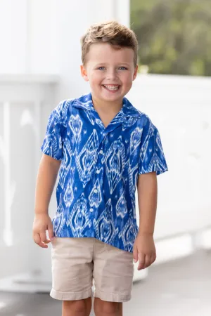 Boy's Panama Shirt / Marine