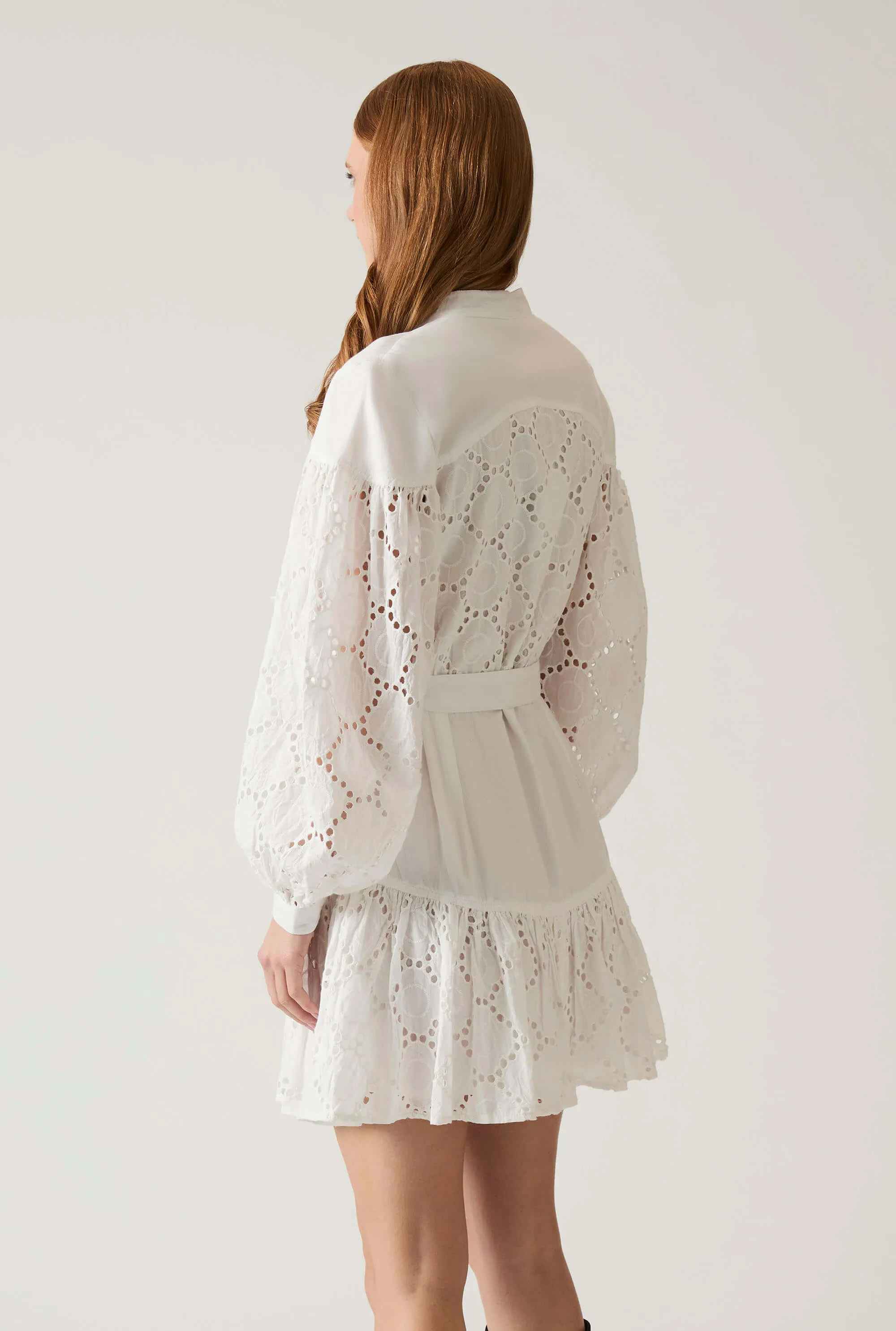 Broderie Dress White