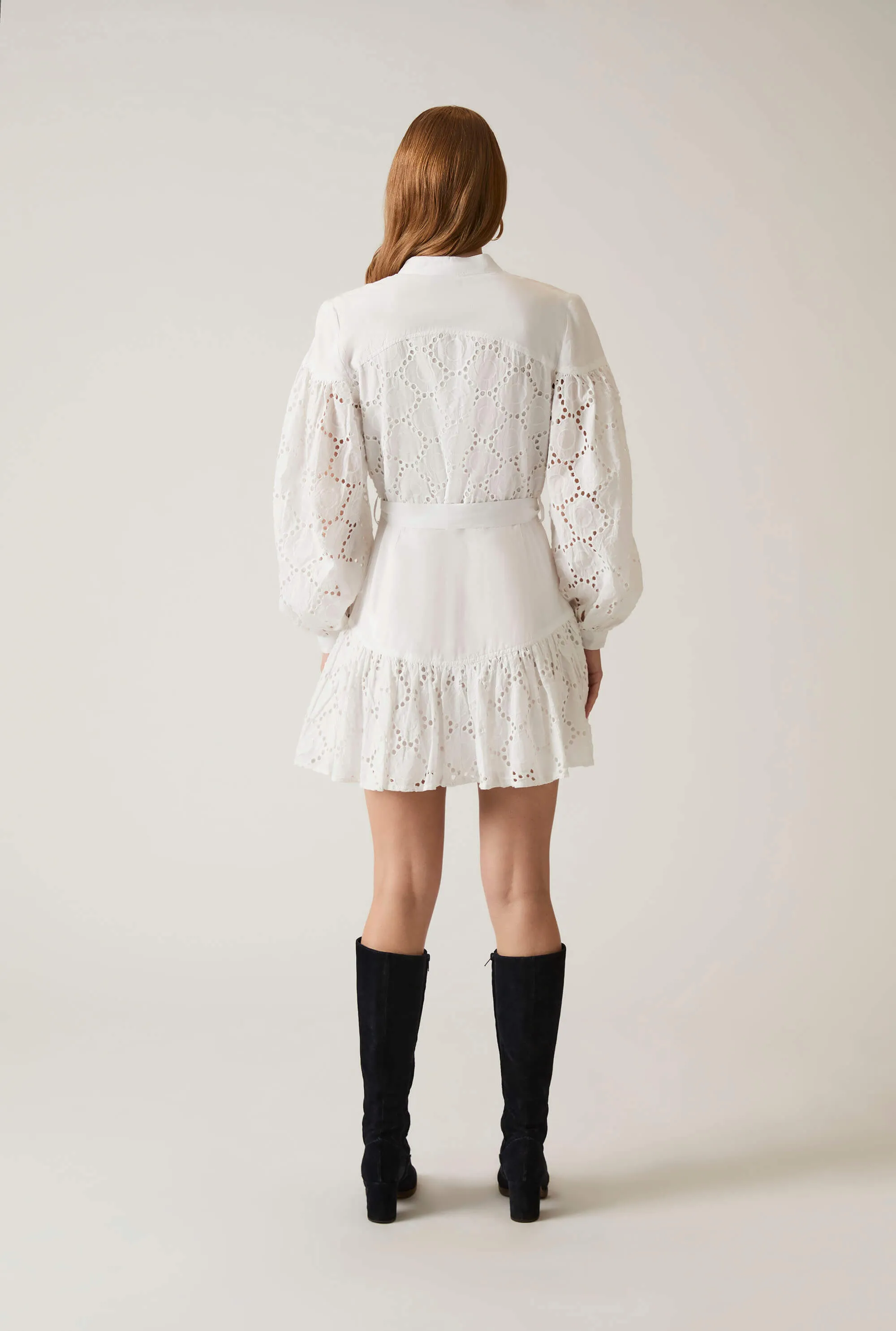 Broderie Dress White