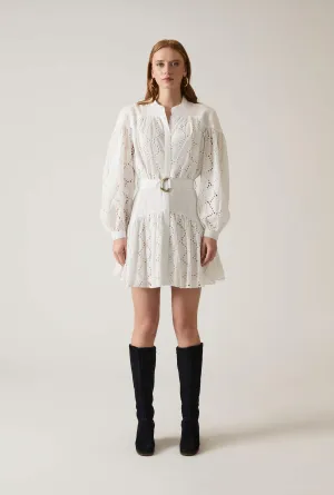 Broderie Dress White