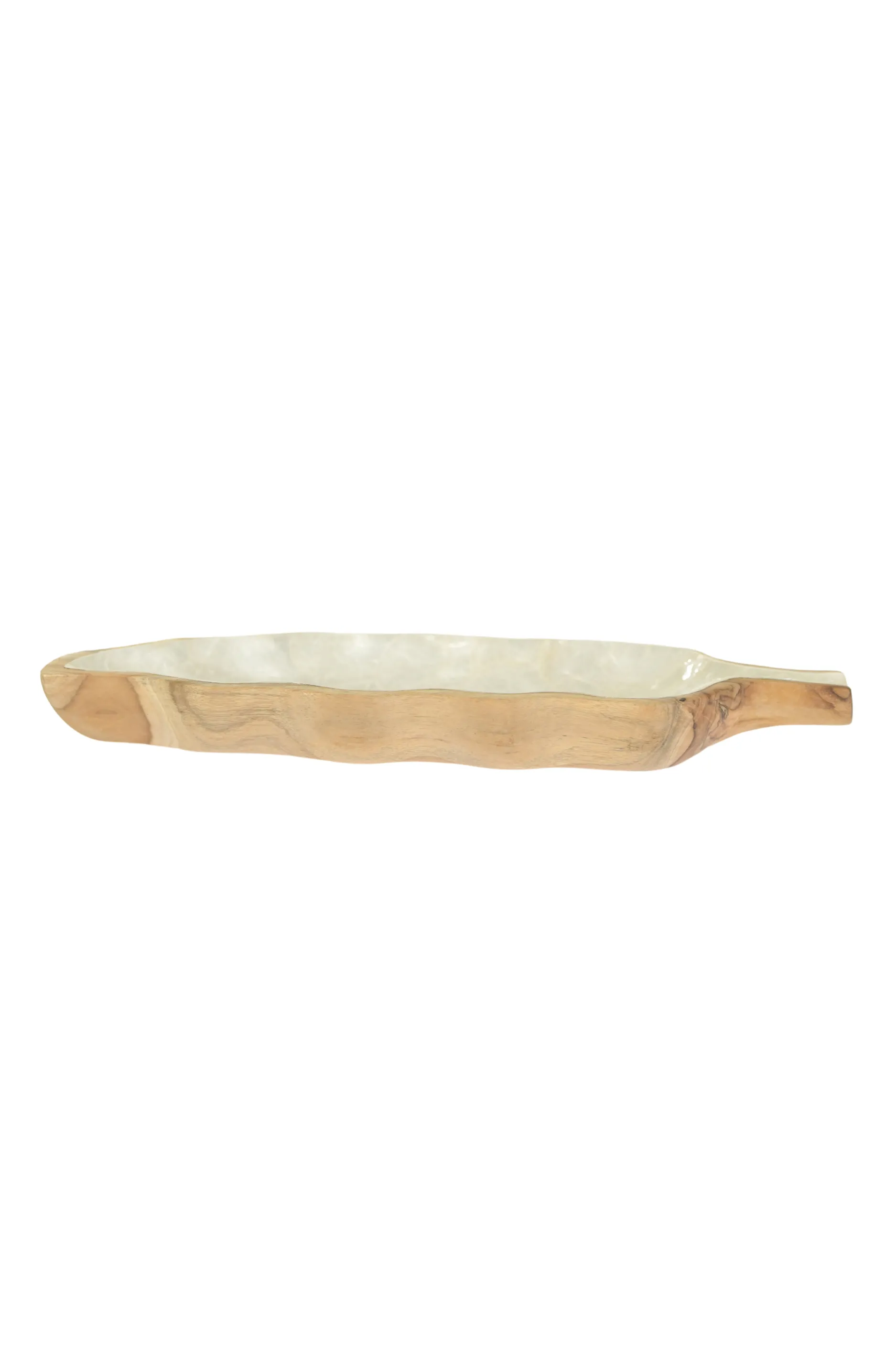 Capiz shell Leaf tray / Pearl White