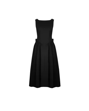 CARMELA BOW DRESS BLACK