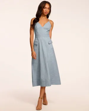 Cassia Textured Sleeveless Midi Dress