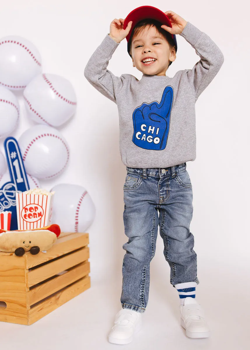Chicago Foam Finger Toddler Sweatshirt