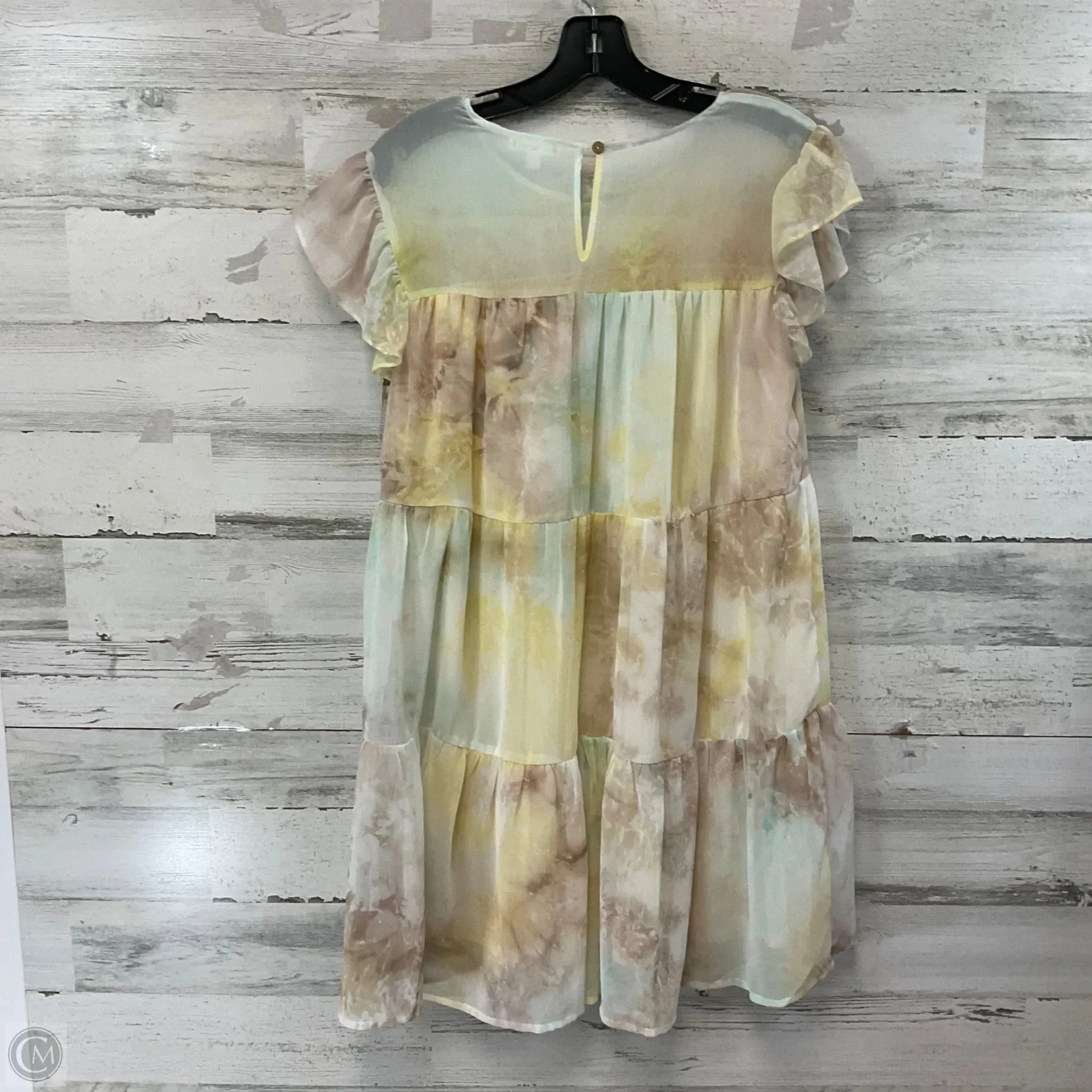 Dress Casual Short By Blu Pepper In Yellow, Size: M
