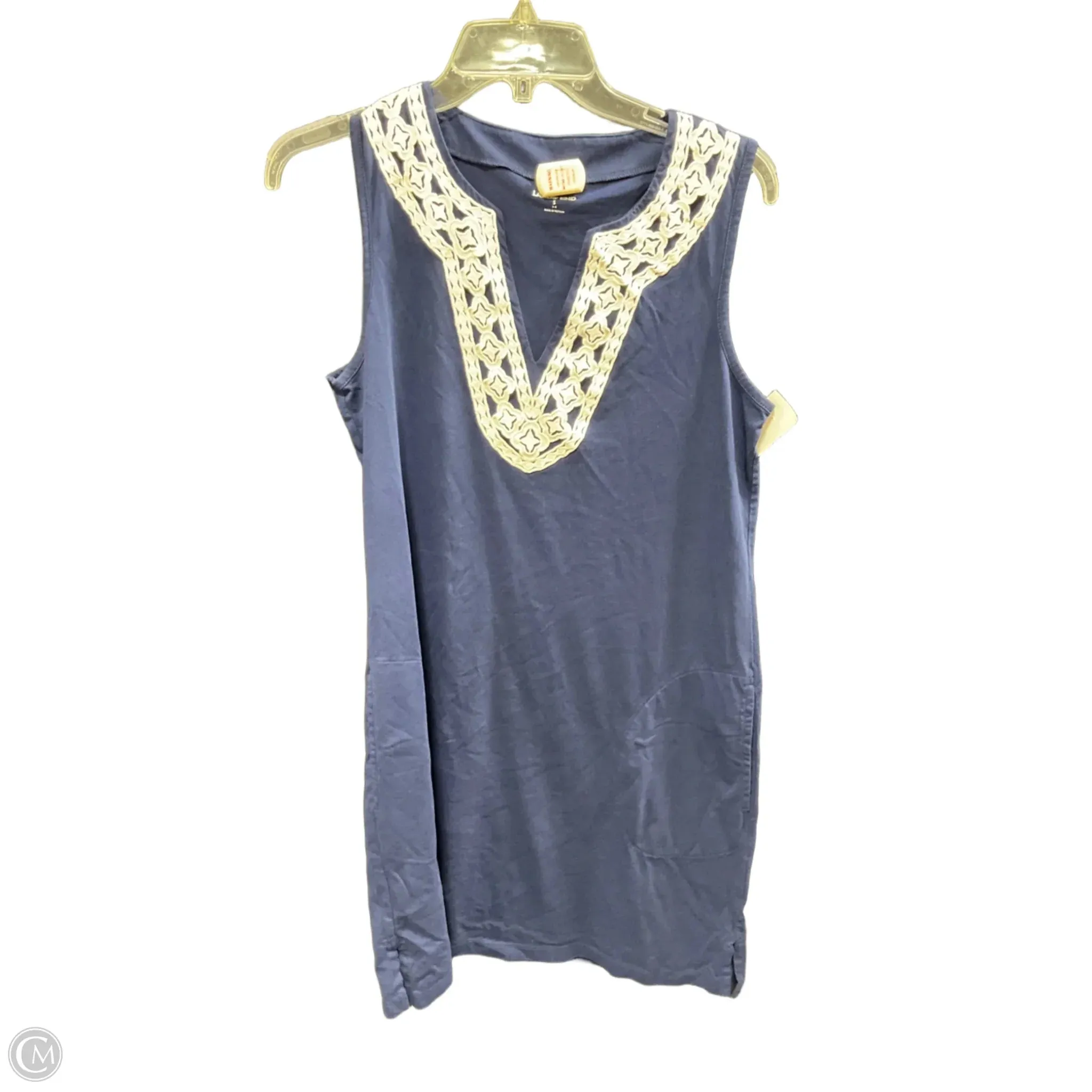 Dress Casual Short By Lands End In Blue & White, Size: S