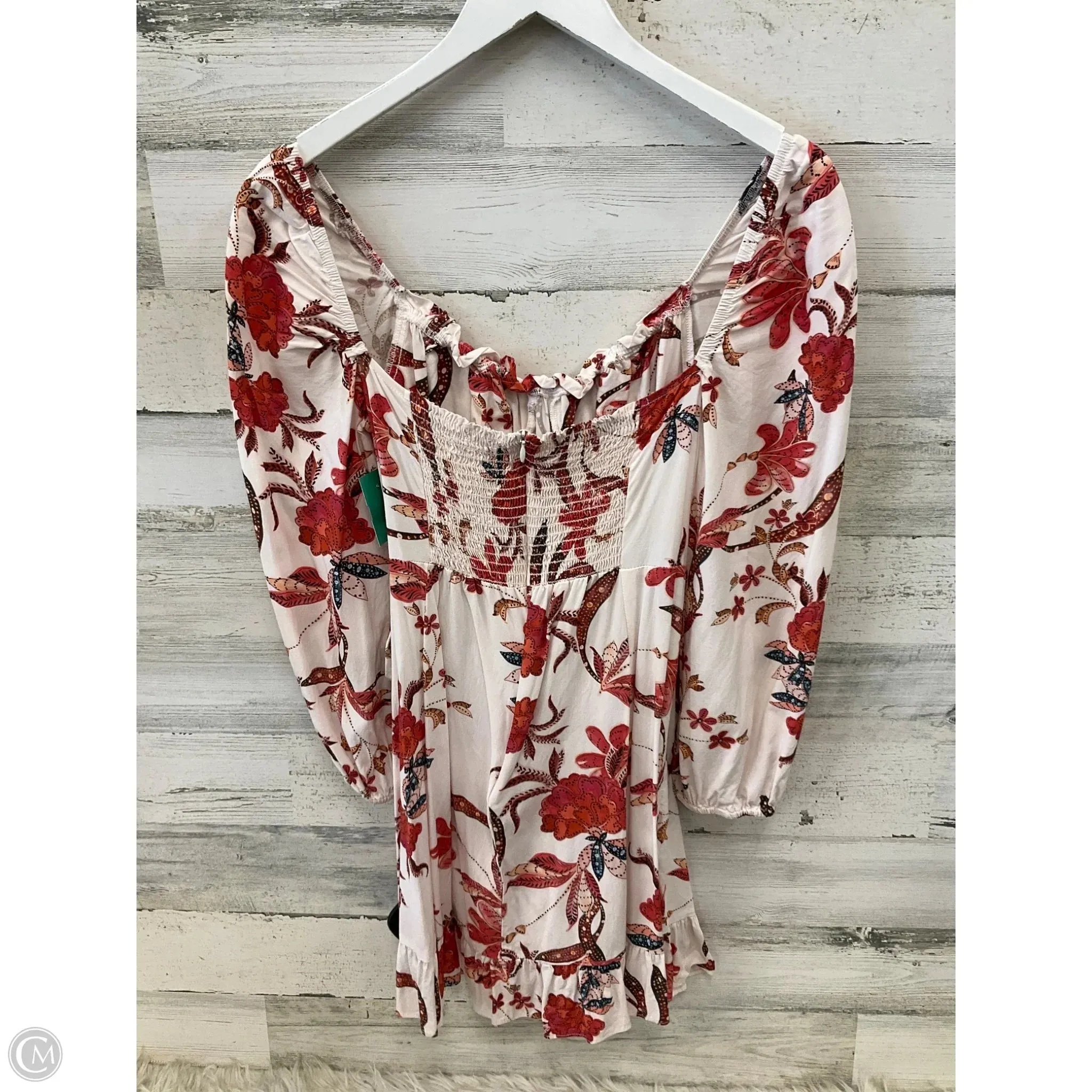 Dress Casual Short By Shore In Orange & White, Size: L