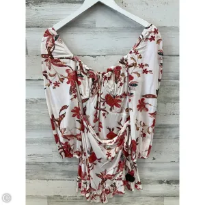 Dress Casual Short By Shore In Orange & White, Size: L
