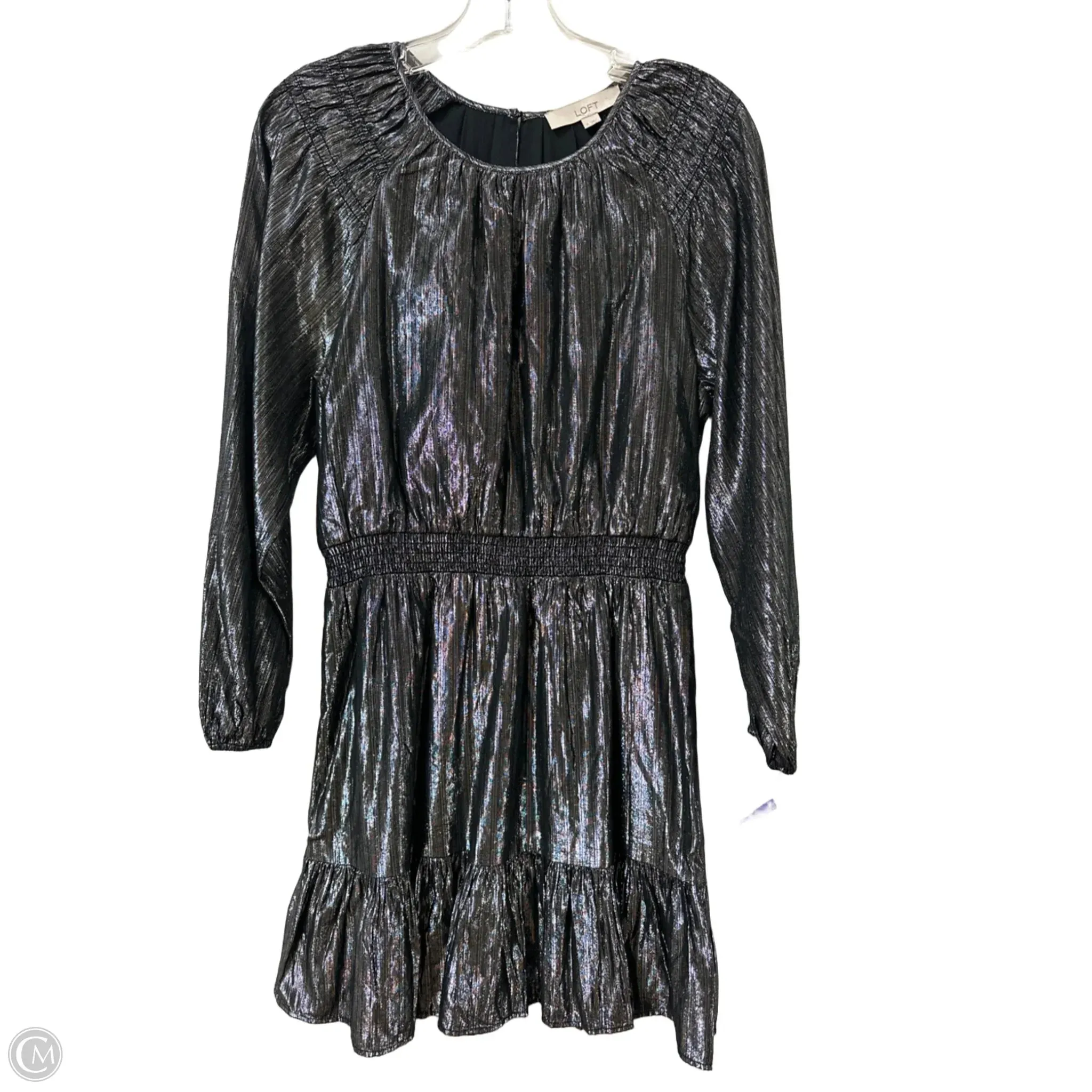 Dress Party Short By Loft In Silver, Size: S