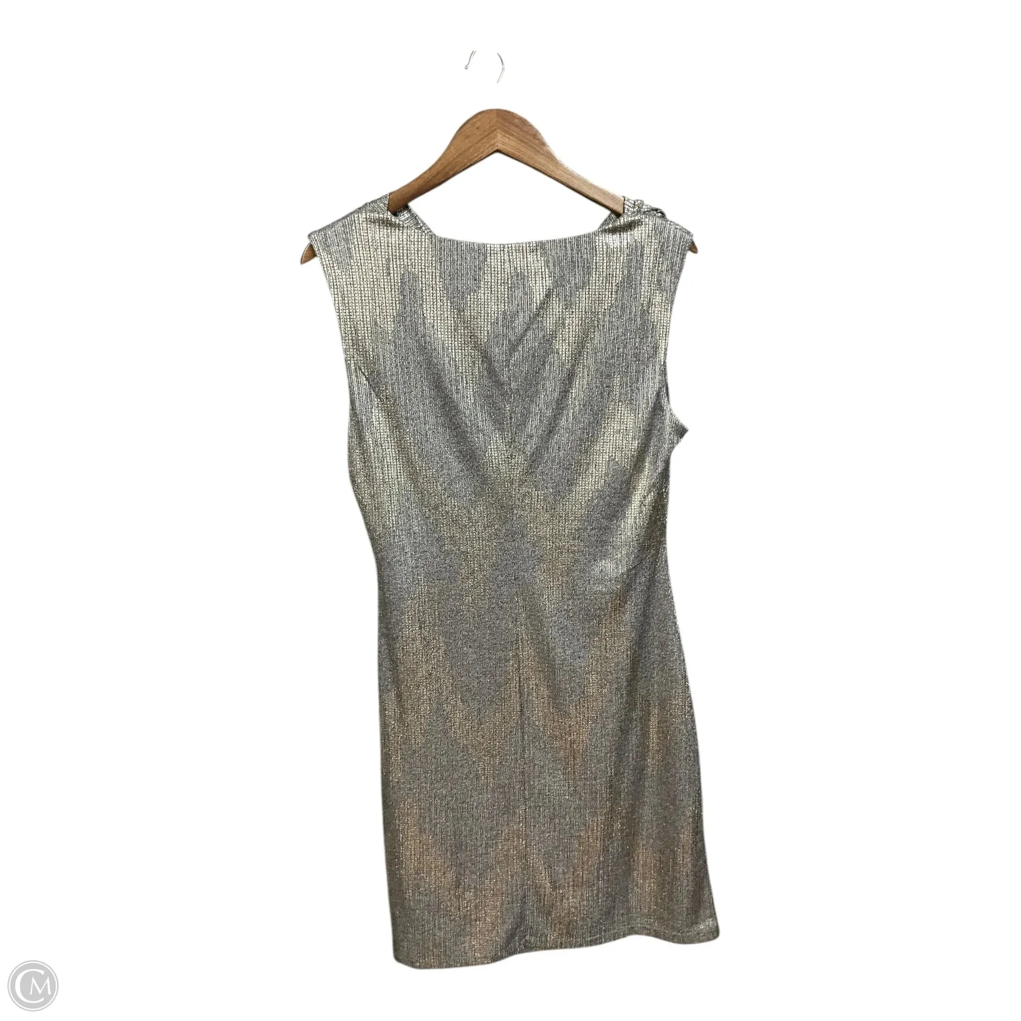 Dress Party Short By White House Black Market In Gold & Silver, Size: L
