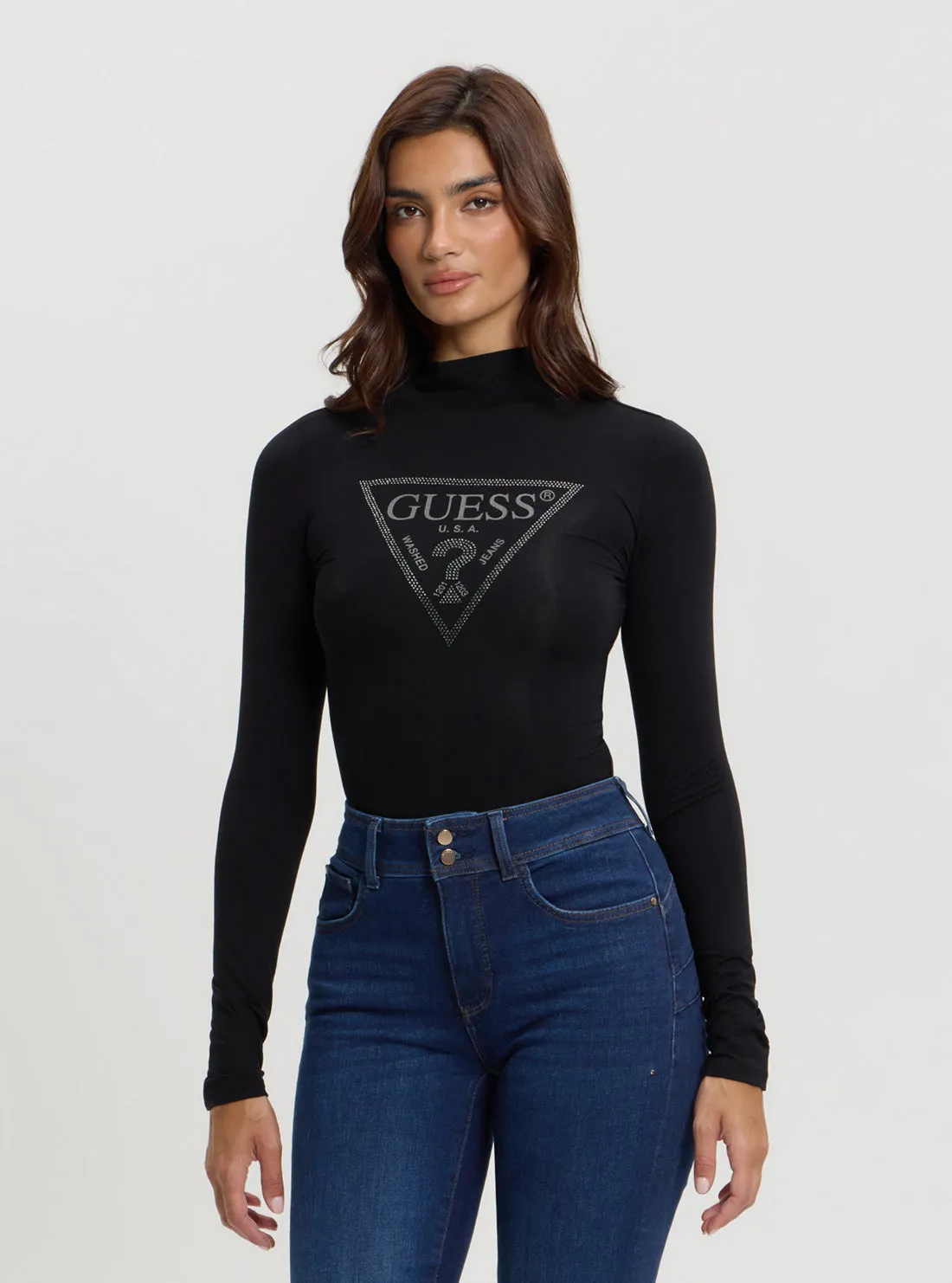 Eco Black Evelyn Logo Bodysuit