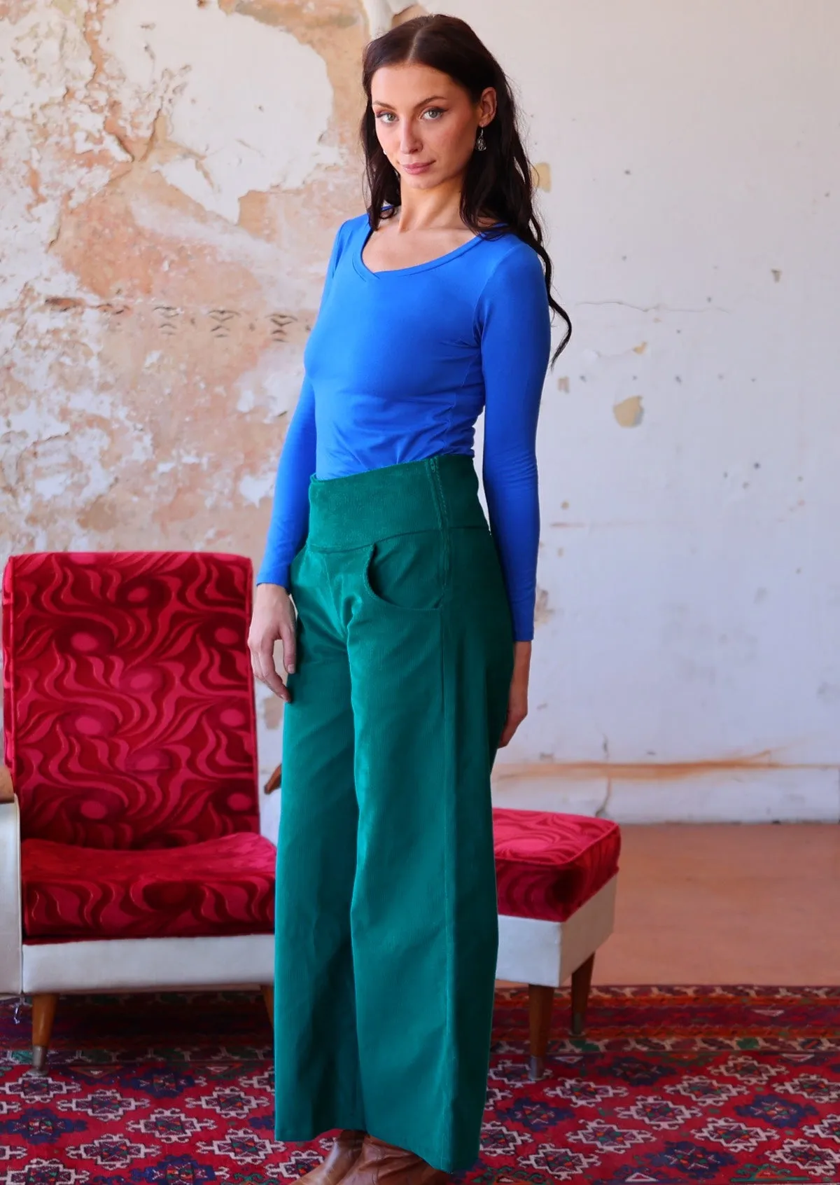 Esta Corduroy Pants Everglade