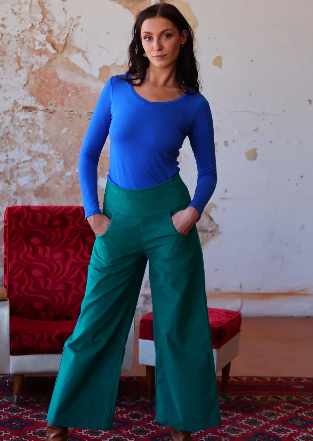 Esta Corduroy Pants Everglade
