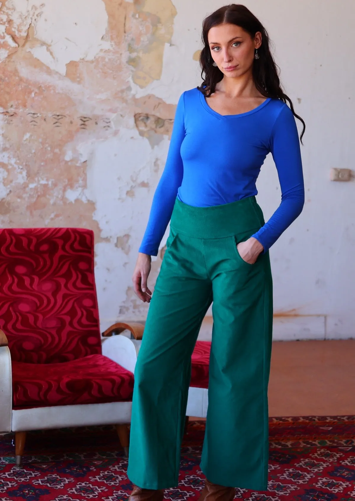 Esta Corduroy Pants Everglade