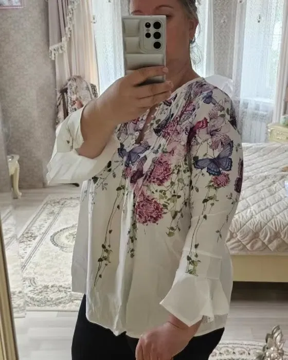 Fashion Women Shirt Casual Loose Long Sleeved Shirt