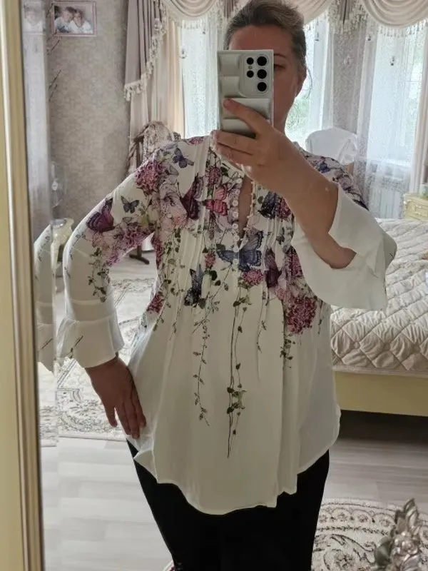 Fashion Women Shirt Casual Loose Long Sleeved Shirt