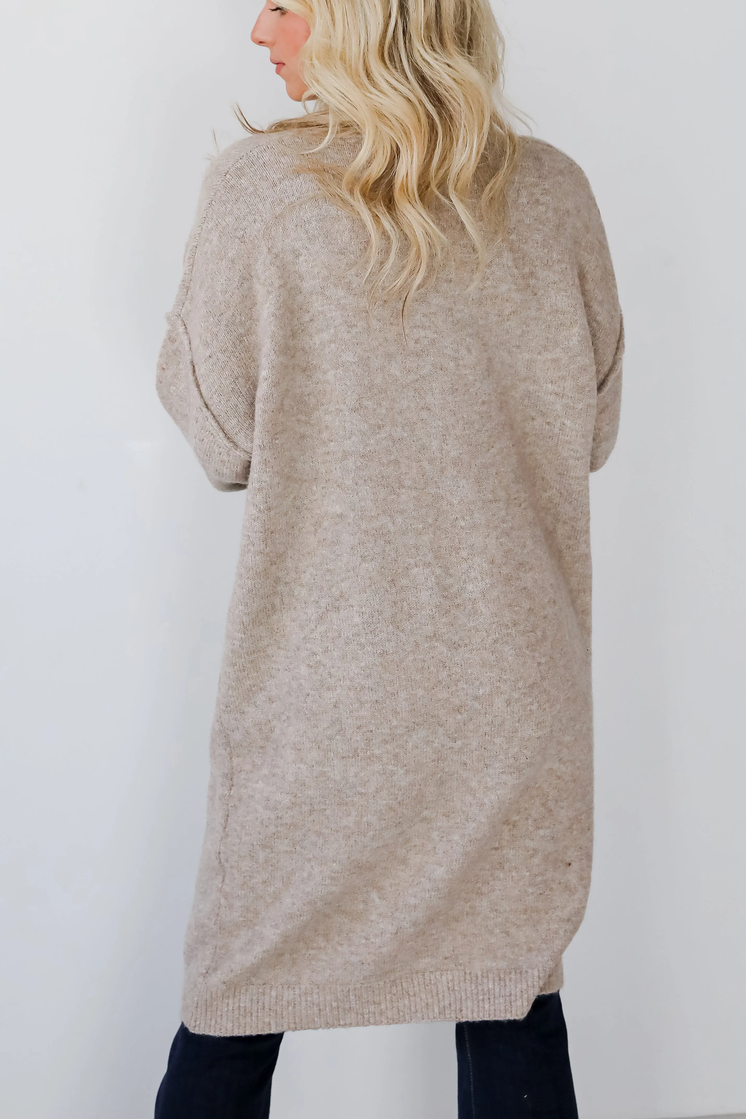 FINAL SALE - Coveted Upgrade Taupe Sweater Cardigan