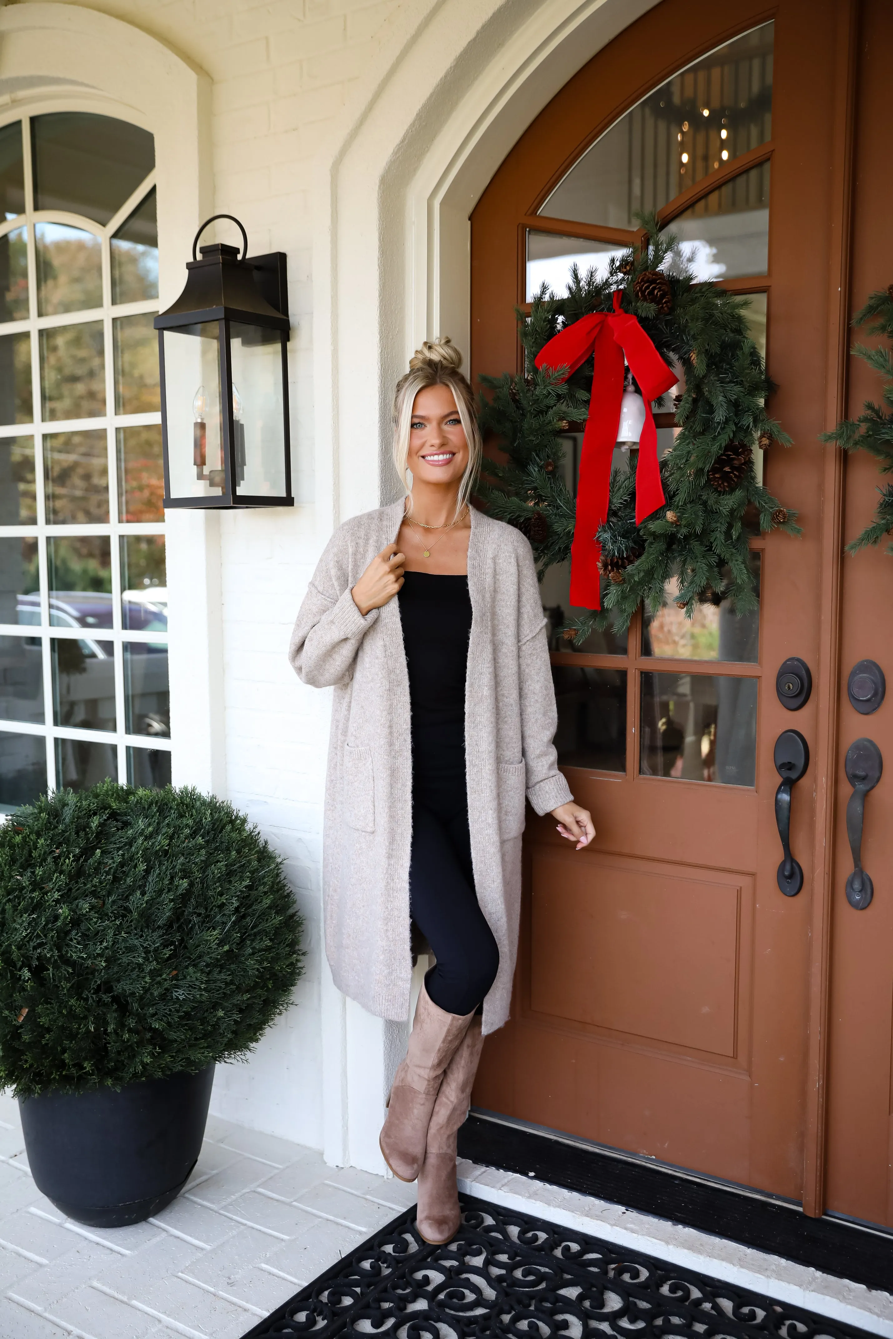 FINAL SALE - Coveted Upgrade Taupe Sweater Cardigan