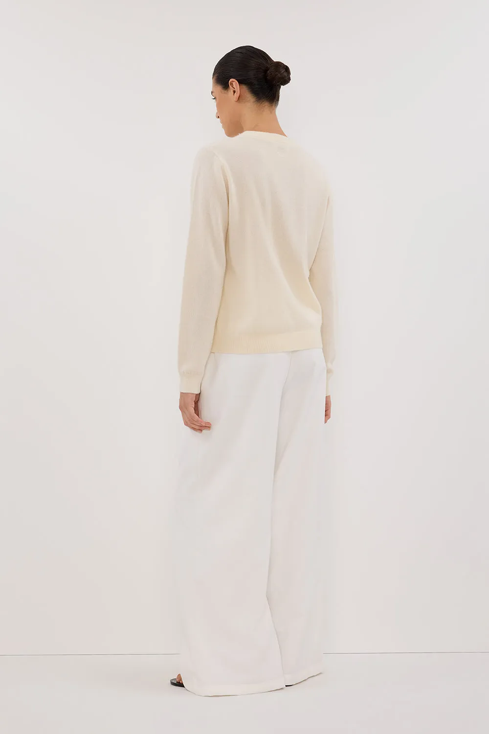 INDY CREAM CASHMERE KNIT JUMPER