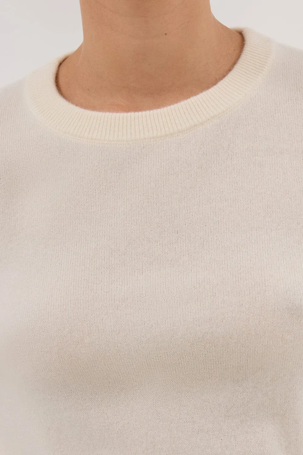 INDY CREAM CASHMERE KNIT JUMPER