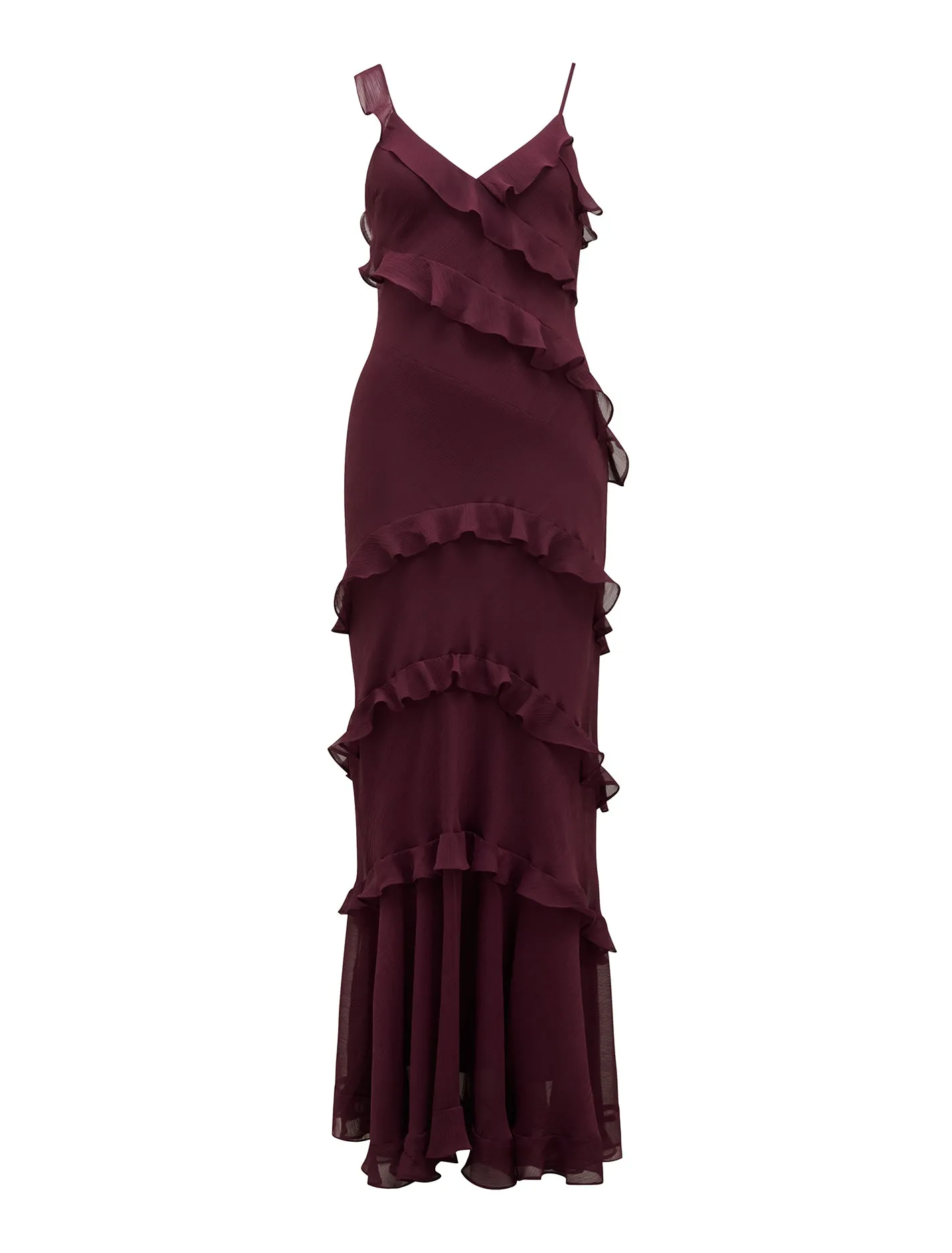 Isla Ruffle Asym Maxi Dress