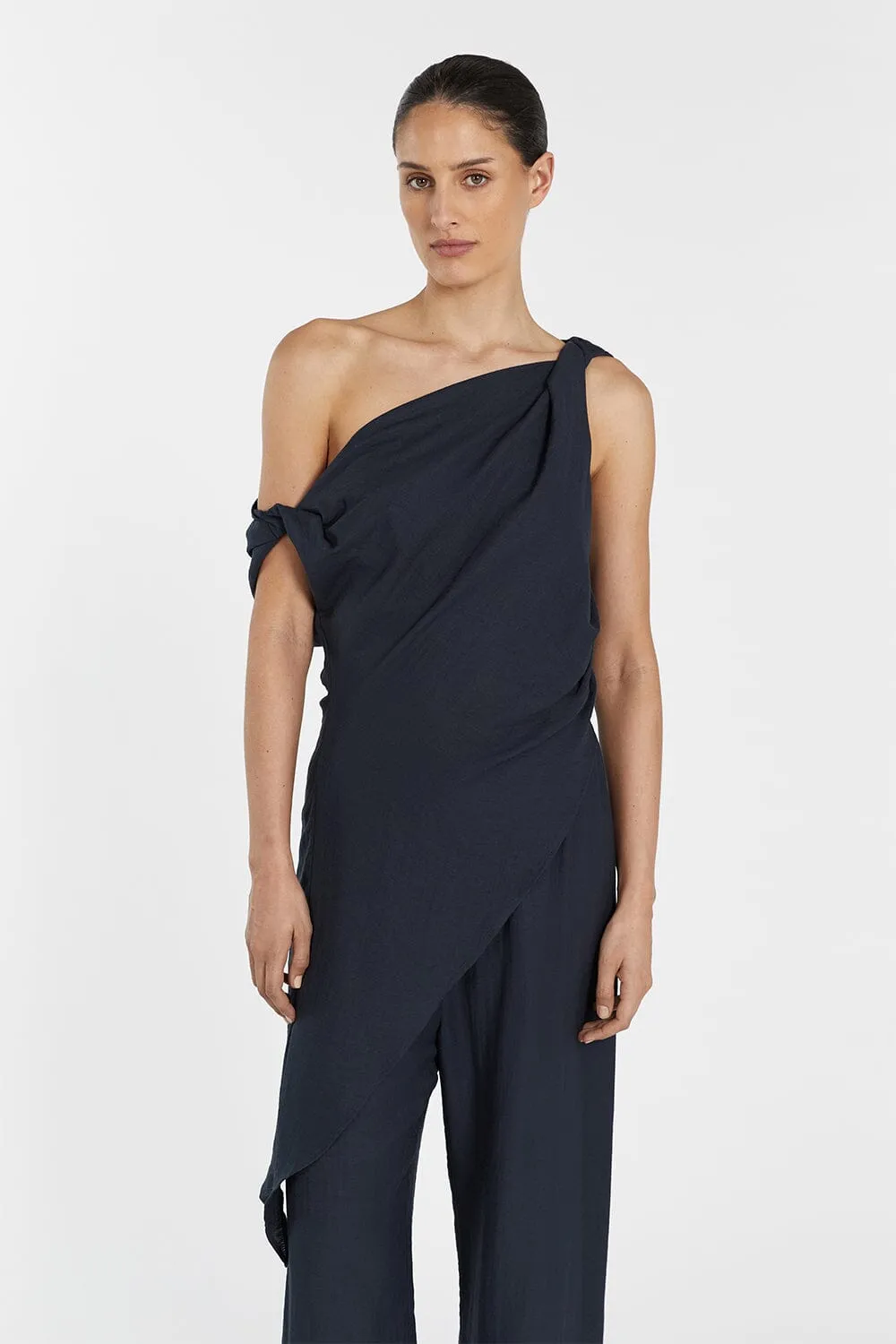 JOLIE SLATE MARLE ASYM TUNIC TOP