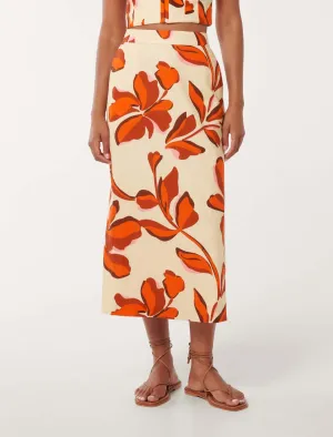 Kaylee Linen Midi Skirt