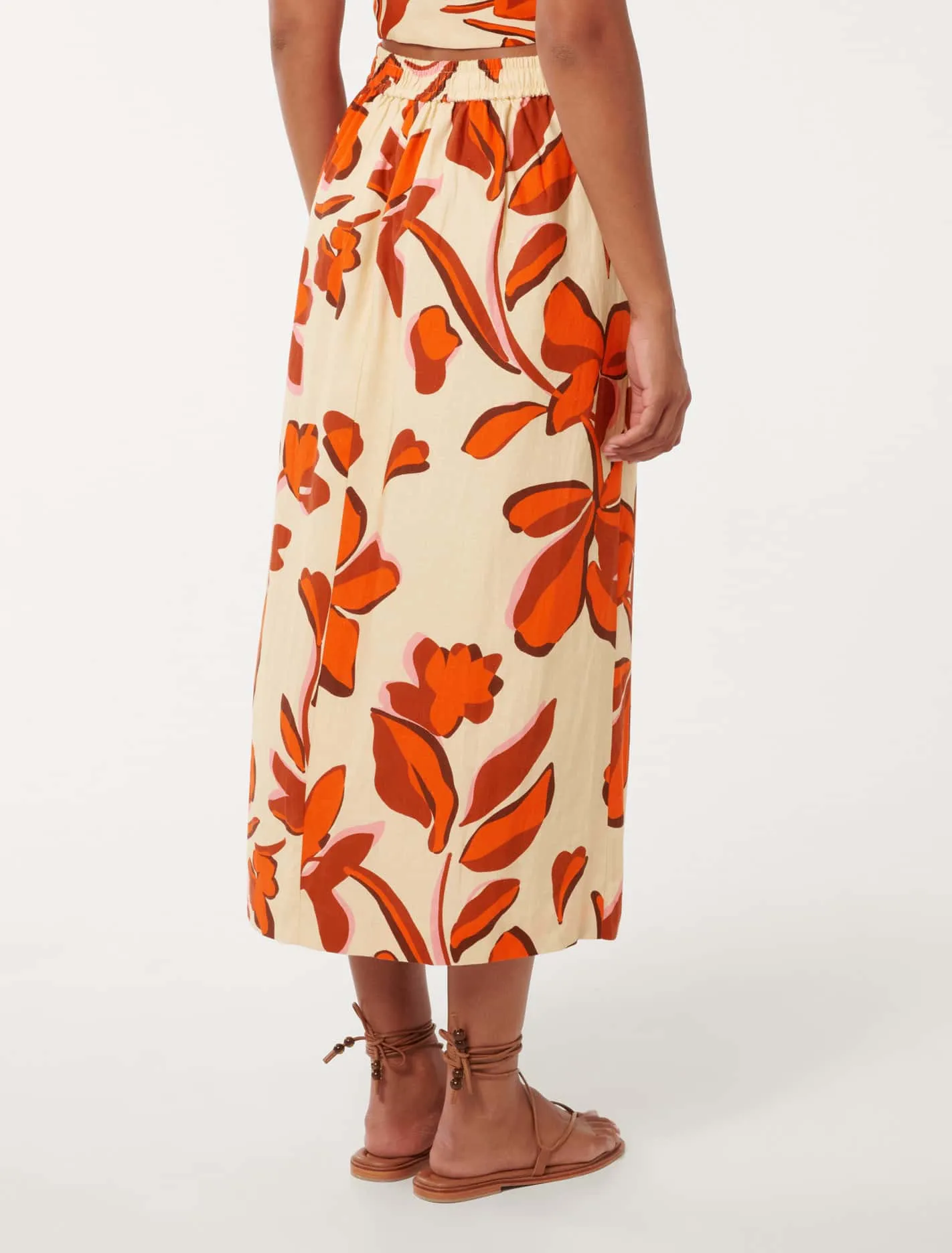 Kaylee Linen Midi Skirt
