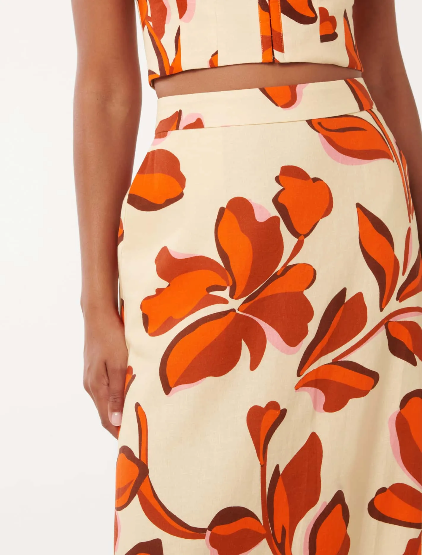 Kaylee Linen Midi Skirt