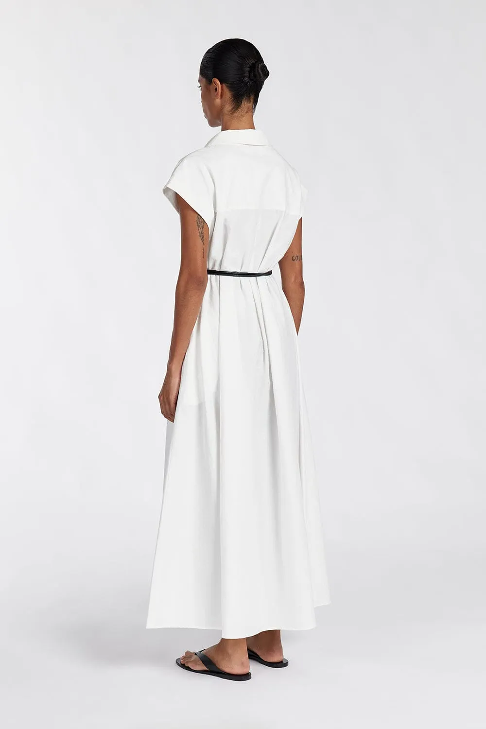 KAYLYN WHITE SHIRT DRESS