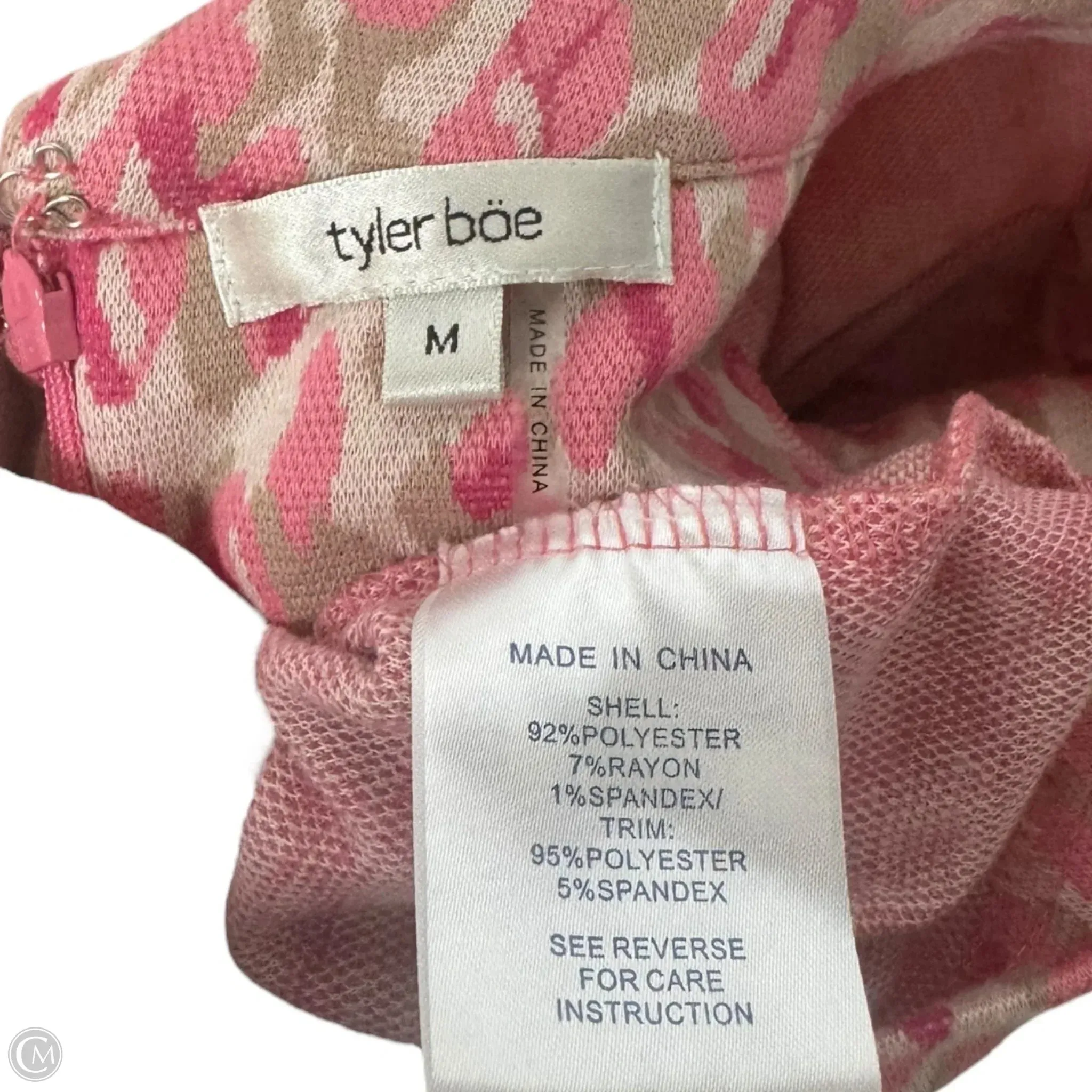 Knit Leopard Dress Casual Short By Tyler Boe In Pink & Tan, Size: M