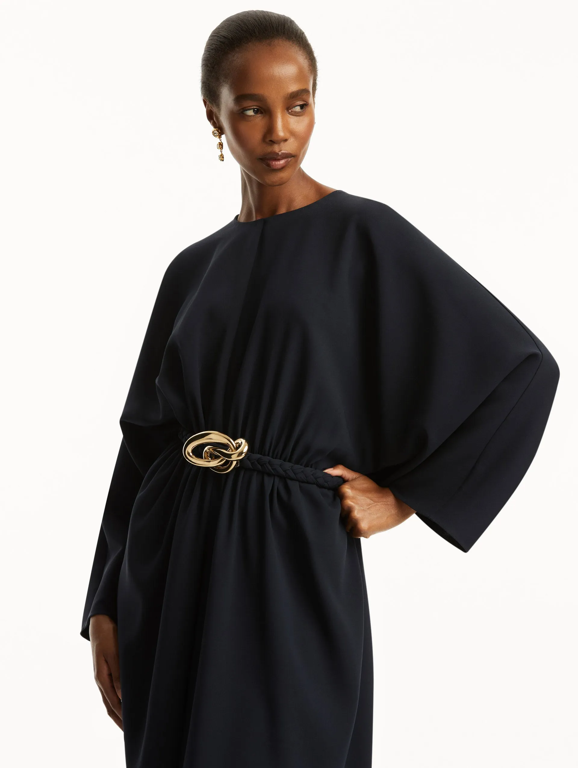 Knotted Belt Georgette Caftan