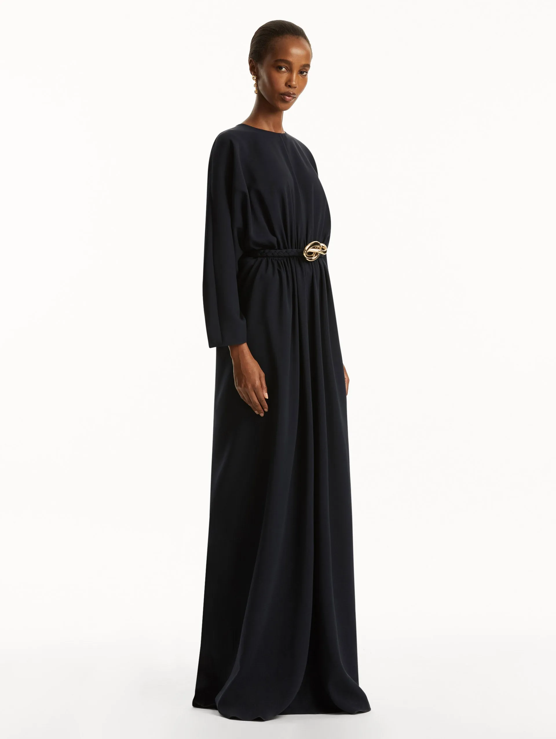 Knotted Belt Georgette Caftan
