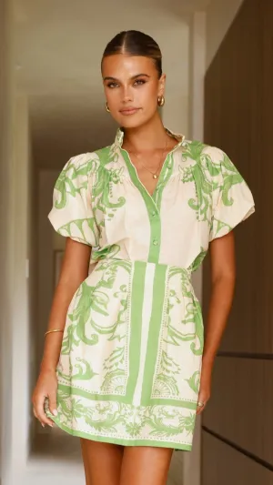Lanie Shirt - Sage / Cream