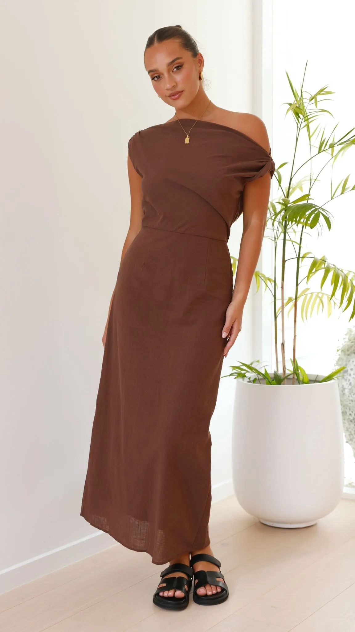 Luci Maxi Dress - Brown