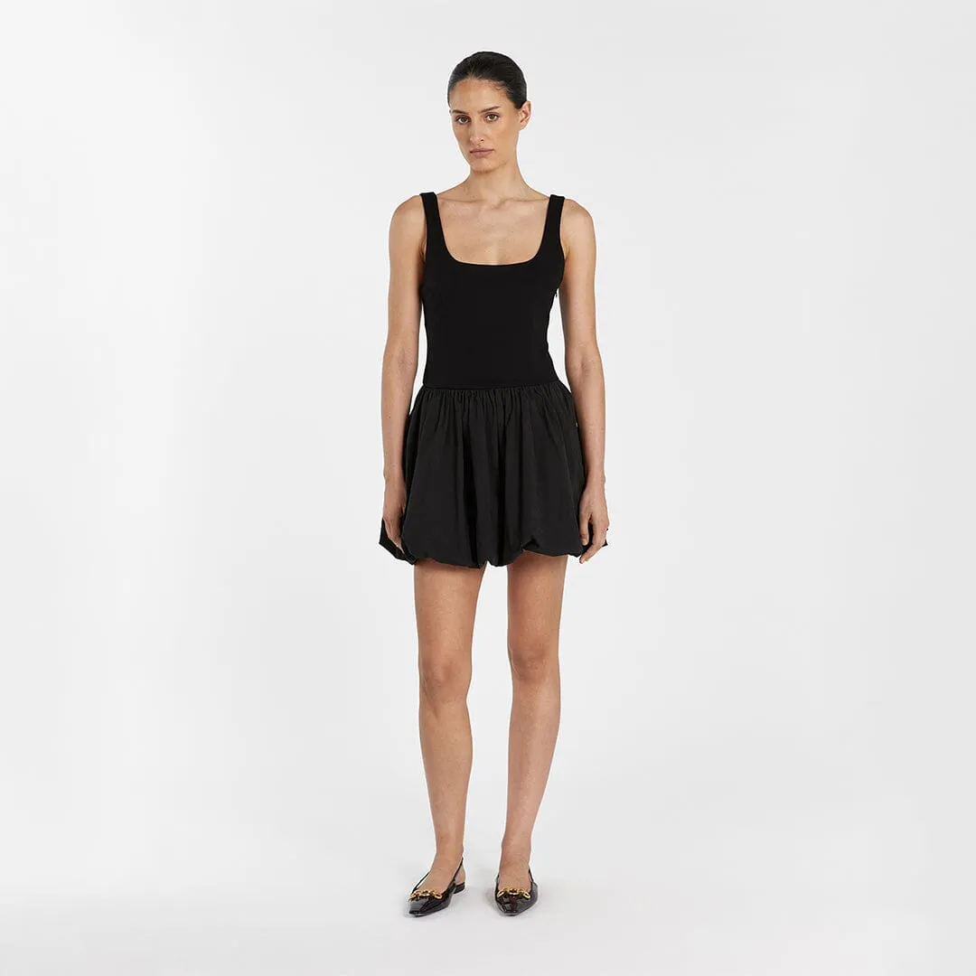 LULA BLACK BUBBLE MINI DRESS