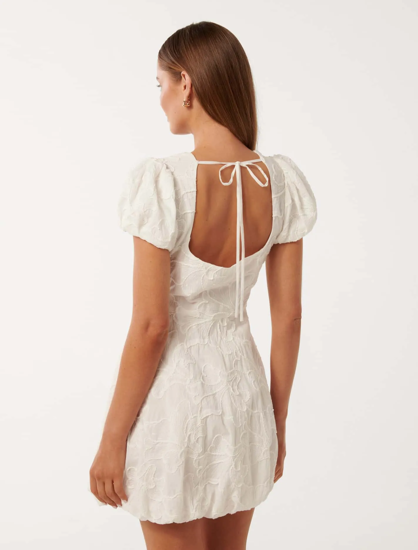 Maeve Bubble Hem Broderie Mini Dress