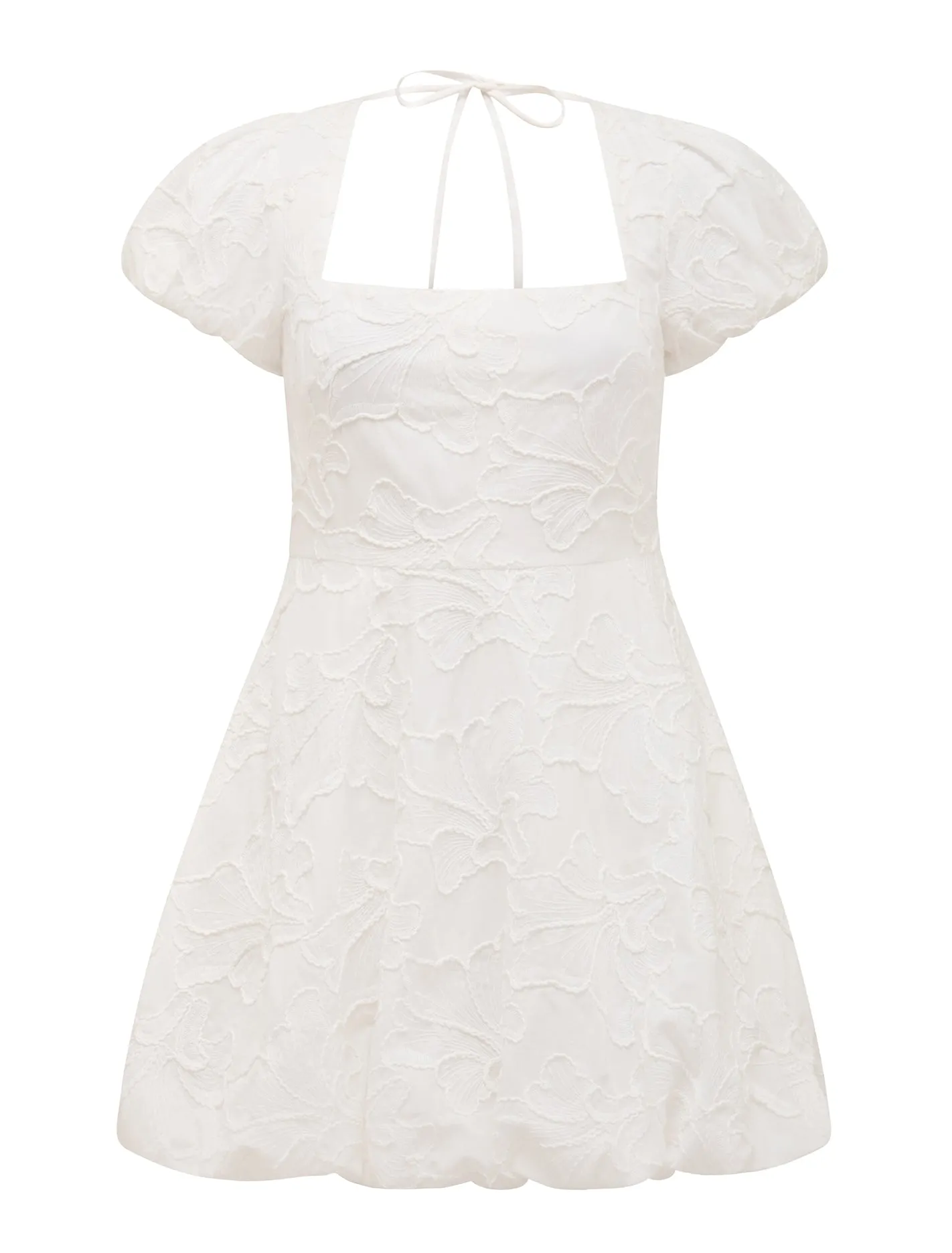 Maeve Bubble Hem Broderie Mini Dress
