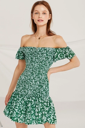 Marianna Smock Off Shoulder Dress